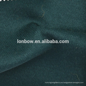 Tela de lana gruesa verde oscuro 80% lana 20% mezcla de nylon para tela de invierno